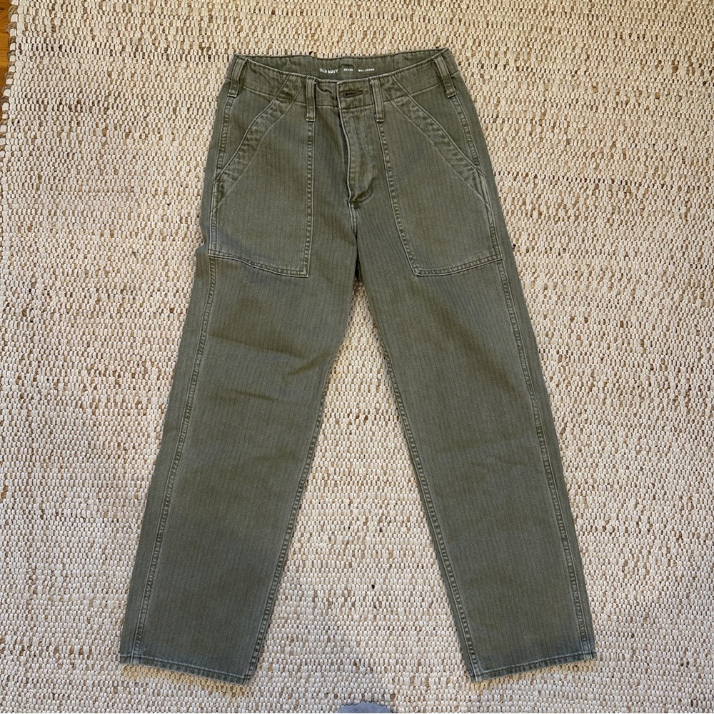 Old Navy Olive Green High-Waisted Pants size 29